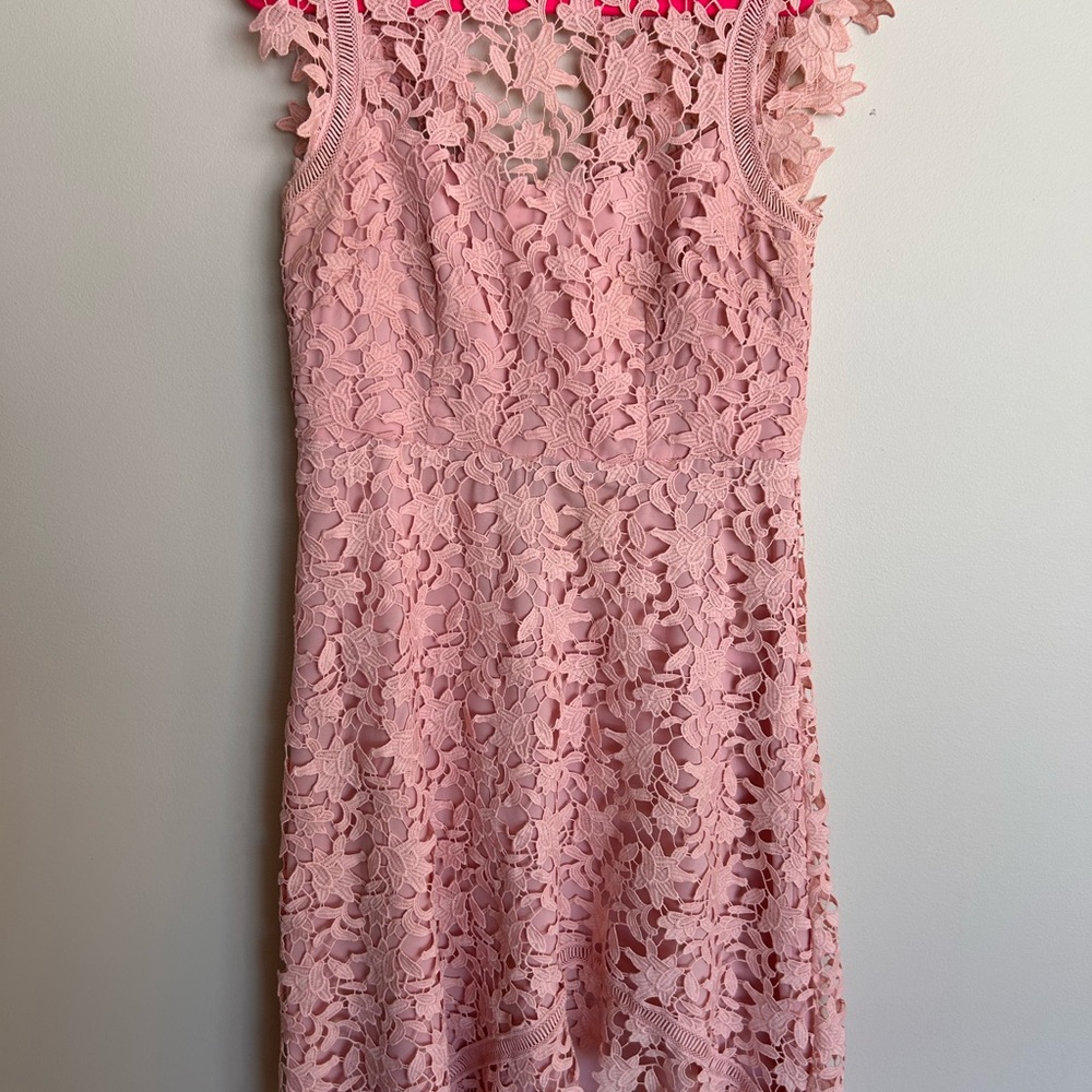 Eliza J Blush Lace Detail Dress - Picture 2 of 6